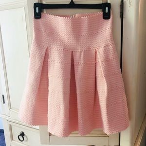 Pink and White High Waisted Skirt